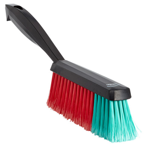 Vikan Hand Brush w/Short Handle, 13″, Soft, Black