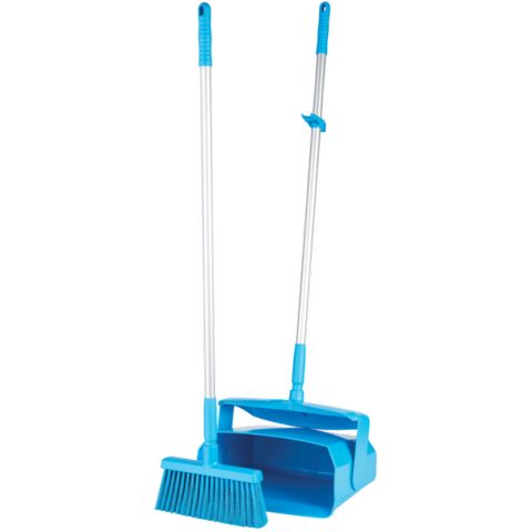 Vikan Lobby Dustpan w/Broom, 14.6″