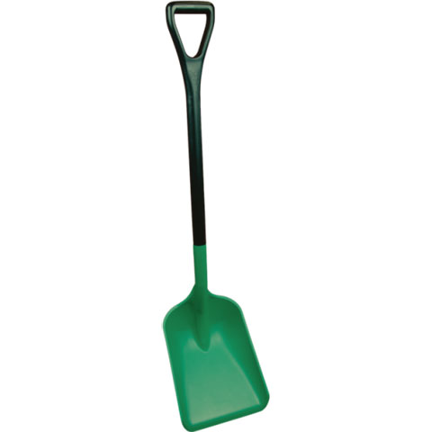 Vikan Safety Shovel w/ Extended Handle, 13.8″ Blade, Green
