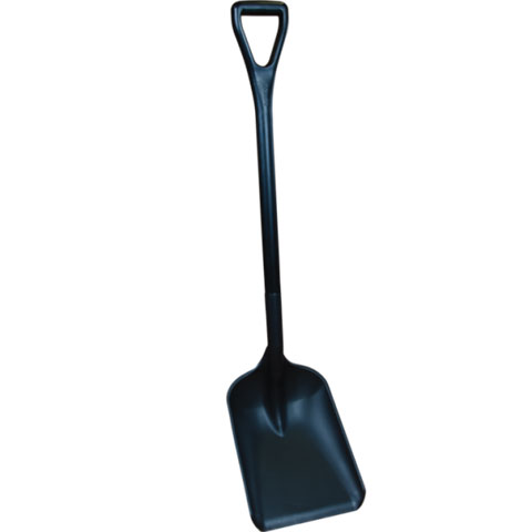 Vikan Safety Shovel w/ Extended Handle, 10.4″ Blade, Black