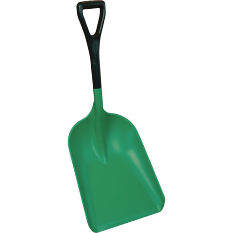 Vikan Safety Shovel w/ Short Handle, 14″ Blade, Green