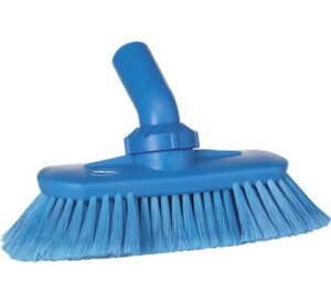 Vikan Washing Brush with Angle adjustment, waterfed, 9.4", Soft/split