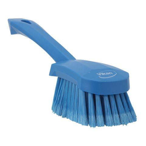 Vikan Washing Brush with short handle, 10.6″, Soft/split