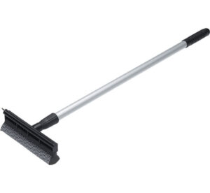 Vikan Windscreen Scraper w/Sponge & Telescopic Handle, 28", Black