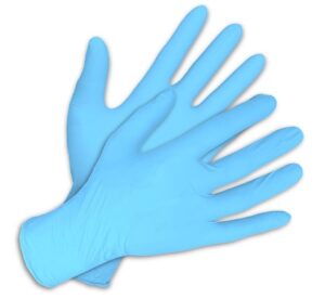 Light Blue Shield Nitrile Examination Gloves - 3