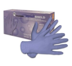 Violet Shield Nitrile Examination Gloves
