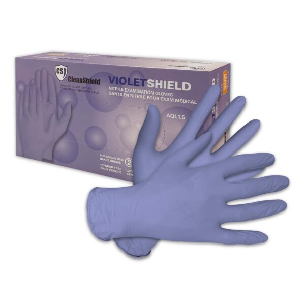Violet Shield Nitrile Examination Gloves