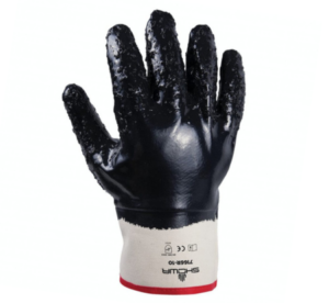 Showa Nitrile Fully Coated Gloves, Rough Finish with Safety Cuff