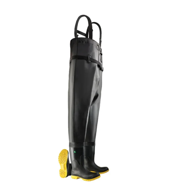 Dunlop Chest Wader Steel Toe & Midsole, Black, 54’’ Waders Work Boots