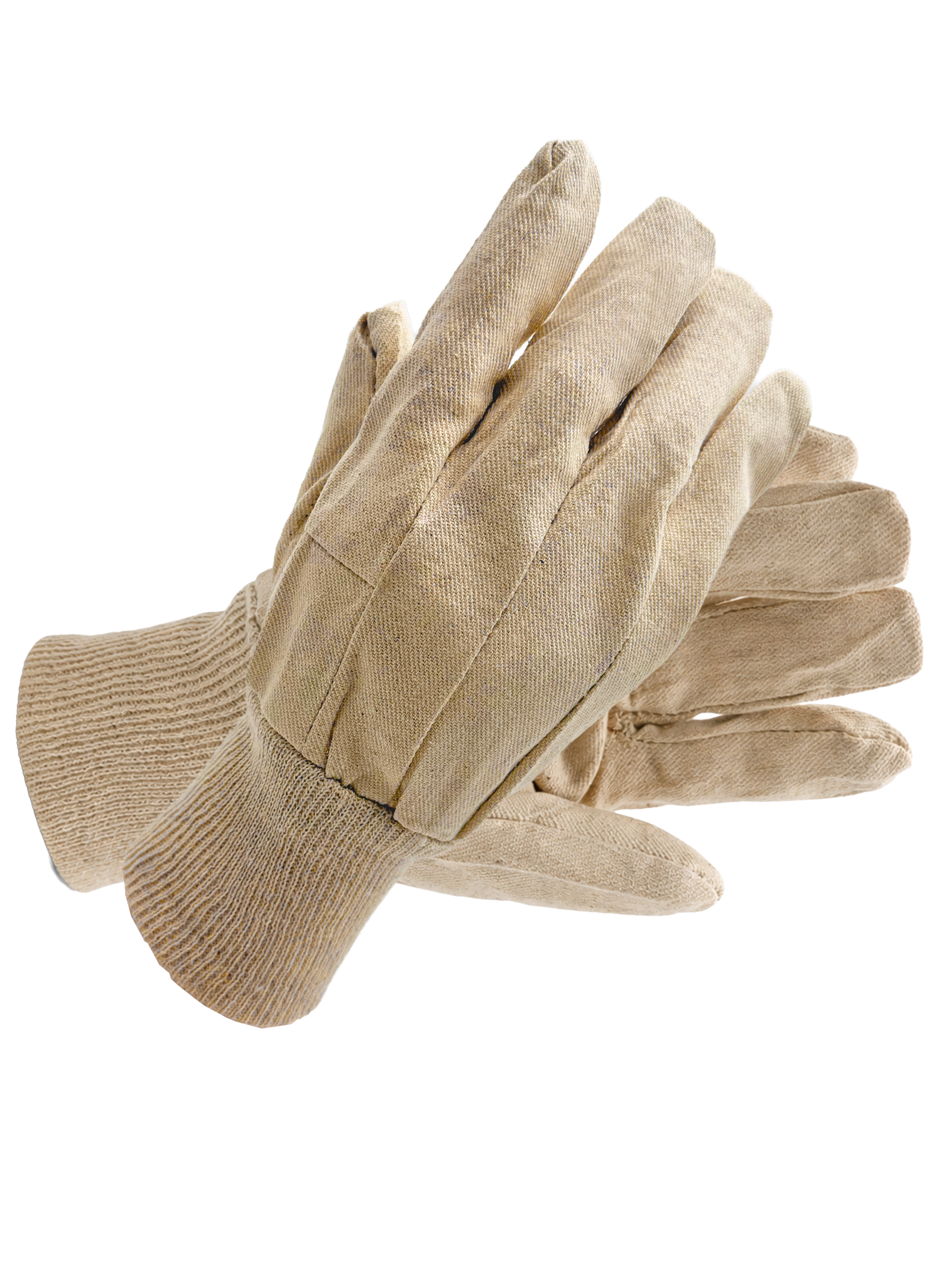 Cotton Canvas Gloves with Knit Wrist